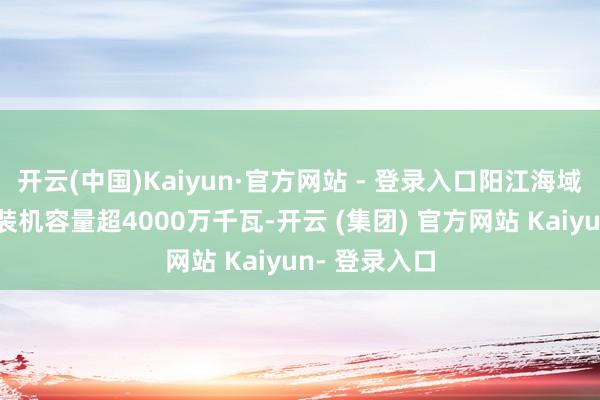 开云(中国)Kaiyun·官方网站 - 登录入口阳江海域研讨风电总装机容量超4000万千瓦-开云 (集团) 官方网站 Kaiyun- 登录入口