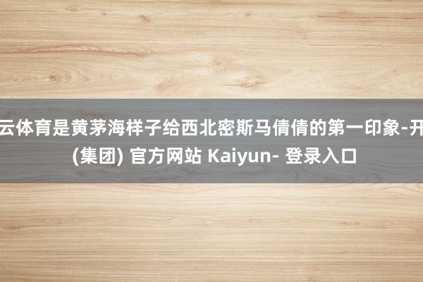开云体育是黄茅海样子给西北密斯马倩倩的第一印象-开云 (集团) 官方网站 Kaiyun- 登录入口