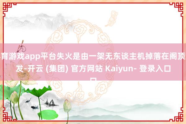 体育游戏app平台失火是由一架无东谈主机掉落在阁顶激发-开云 (集团) 官方网站 Kaiyun- 登录入口
