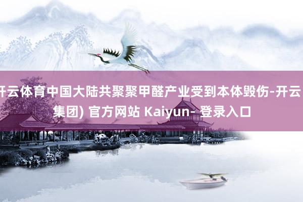 开云体育中国大陆共聚聚甲醛产业受到本体毁伤-开云 (集团) 官方网站 Kaiyun- 登录入口