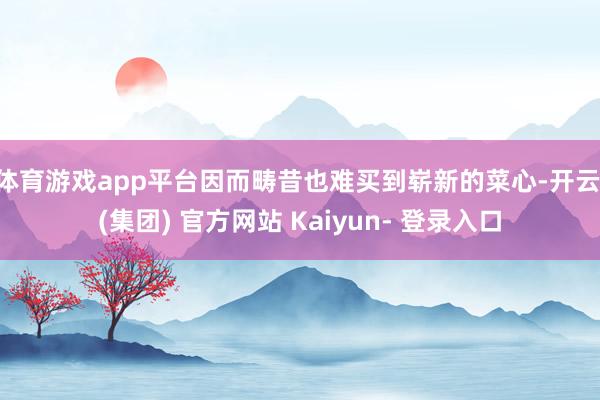 体育游戏app平台因而畴昔也难买到崭新的菜心-开云 (集团) 官方网站 Kaiyun- 登录入口