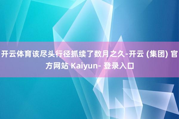 开云体育该尽头行径抓续了数月之久-开云 (集团) 官方网站 Kaiyun- 登录入口