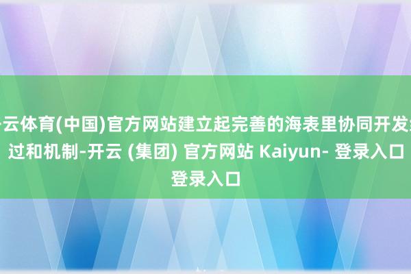 开云体育(中国)官方网站建立起完善的海表里协同开发经过和机制-开云 (集团) 官方网站 Kaiyun- 登录入口