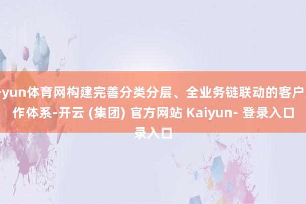 开yun体育网构建完善分类分层、全业务链联动的客户工作体系-开云 (集团) 官方网站 Kaiyun- 登录入口
