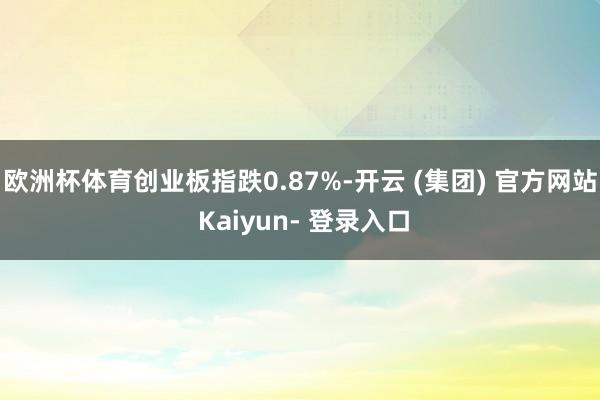 欧洲杯体育创业板指跌0.87%-开云 (集团) 官方网站 Kaiyun- 登录入口