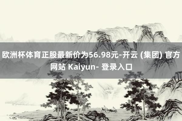 欧洲杯体育正股最新价为56.98元-开云 (集团) 官方网站 Kaiyun- 登录入口